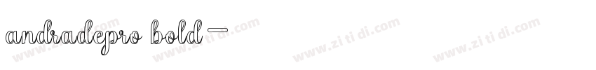andradepro bold字体转换